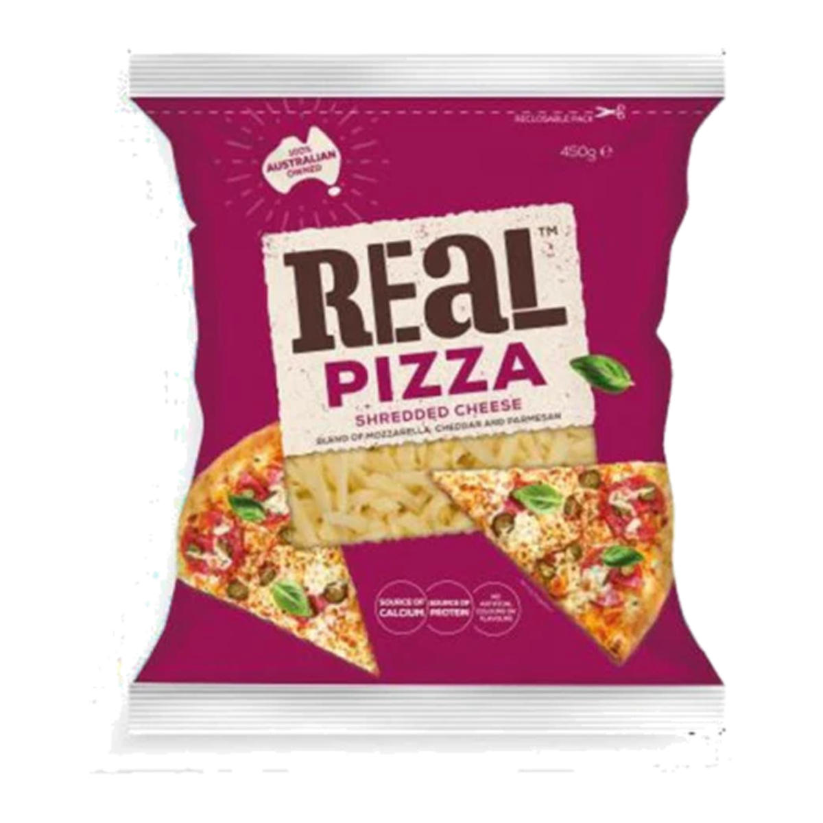 Real Shredded Pizza Cheese 450g