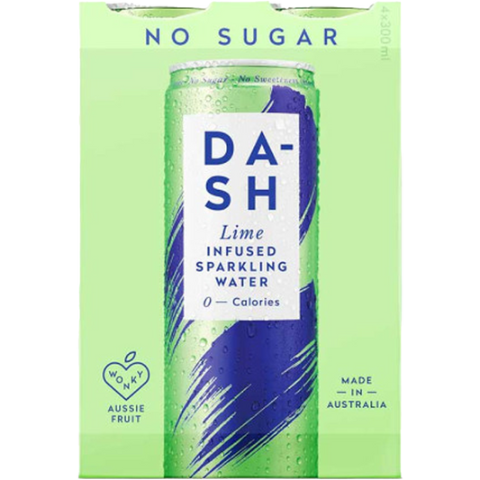 Dash Water Sparkling Water Lime Infused 4x300ml