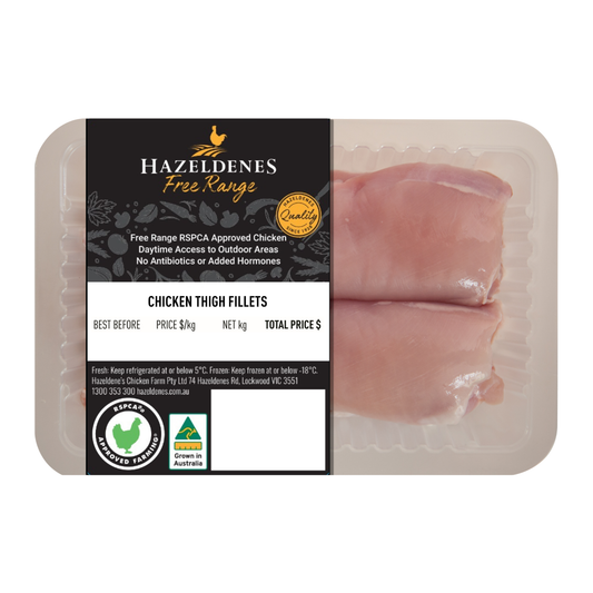 Hazeldenes Free Range Chicken Thigh Fillets 500-700g