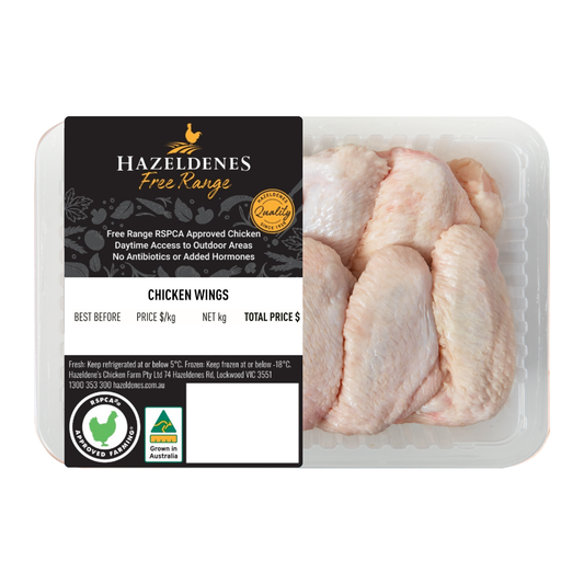 Hazeldenes Free Range Chicken Wings 500-600g