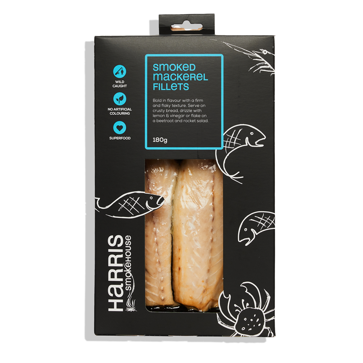 Harris Smokehouse Smoked Mackerel Fillets 180g