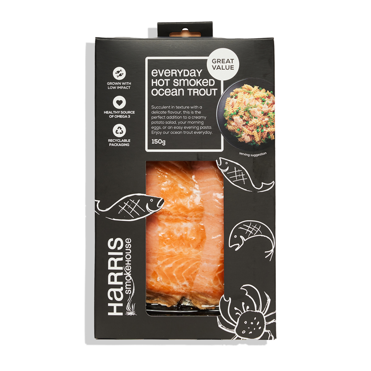 Harris Smokehouse Everyday Hot Smoked Ocean Trout 150g