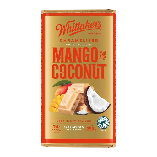 Whittakers Caramelised White Choc Mango & Coconut 250g