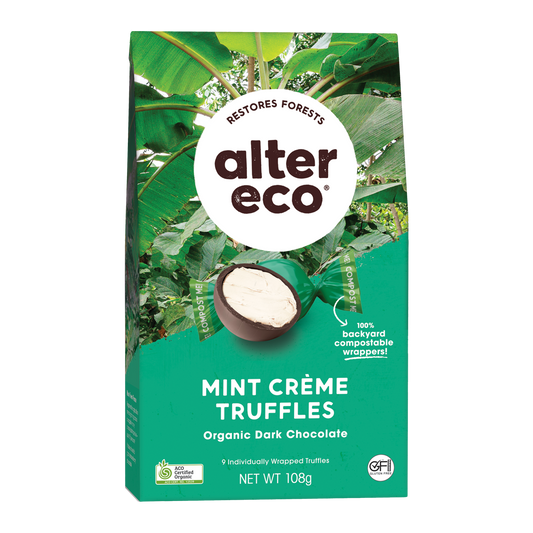 Alter Eco Organic Truffles Dark Chocolate Mint Creme 108g