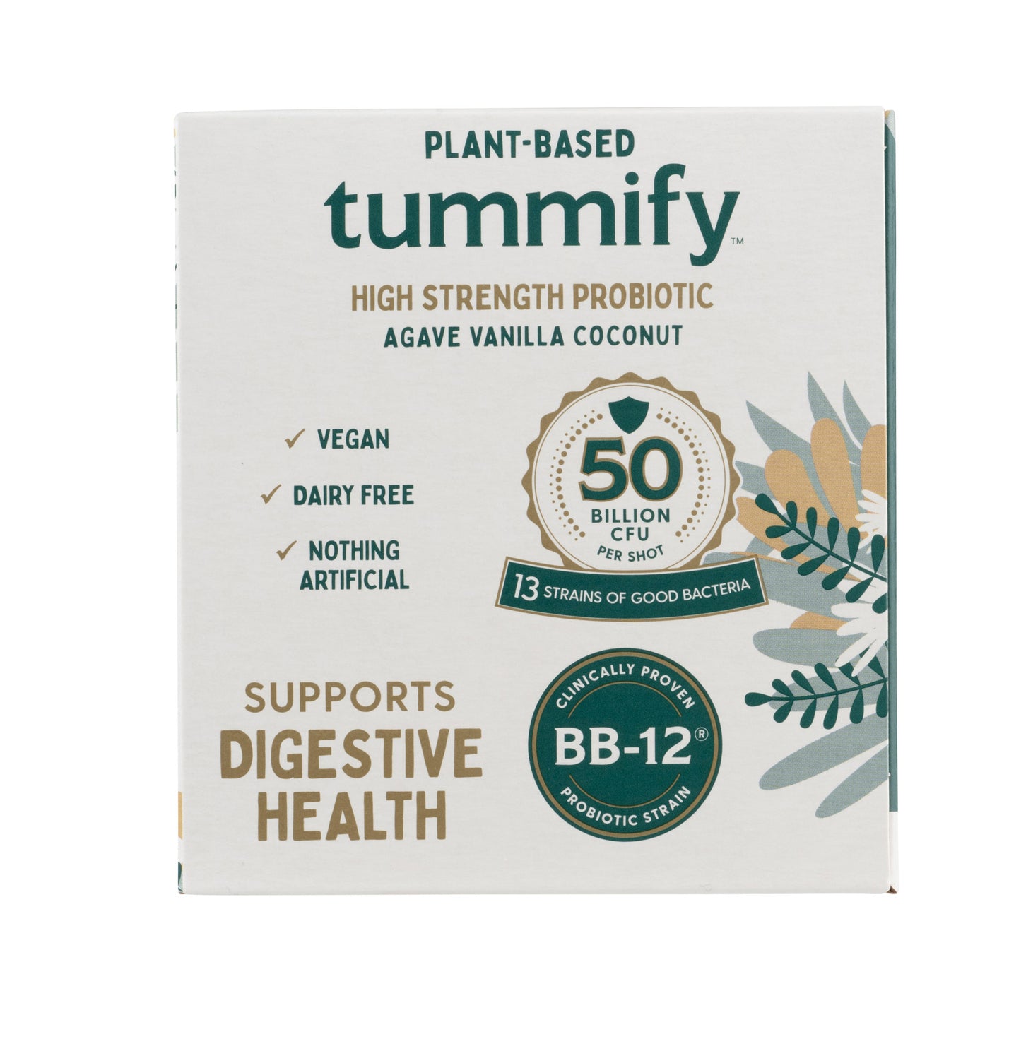 Tummify Plant Based High Strength Probiotic Shot Agave, Vanilla & Coconut 4 x 100ml