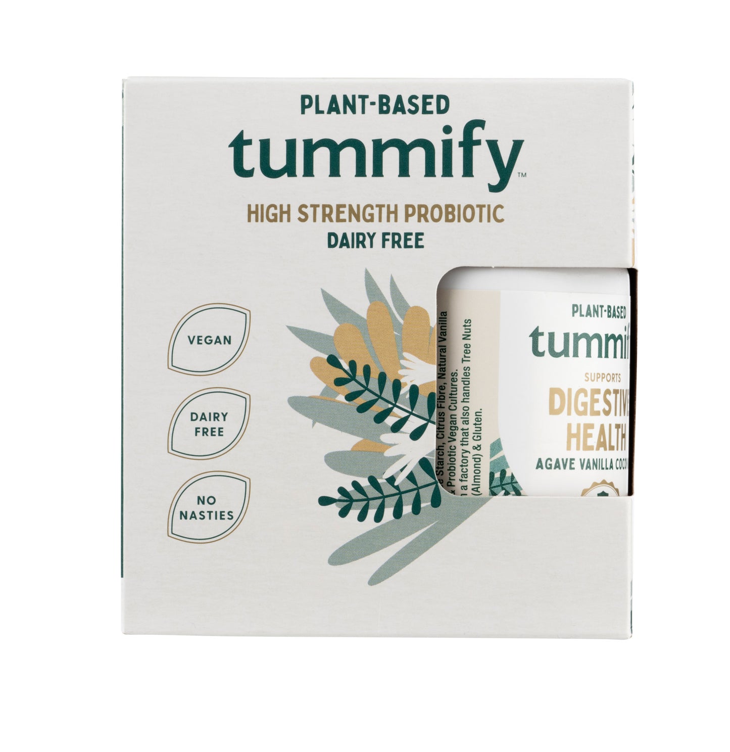 Tummify Plant Based High Strength Probiotic Shot Agave, Vanilla & Coconut 4 x 100ml