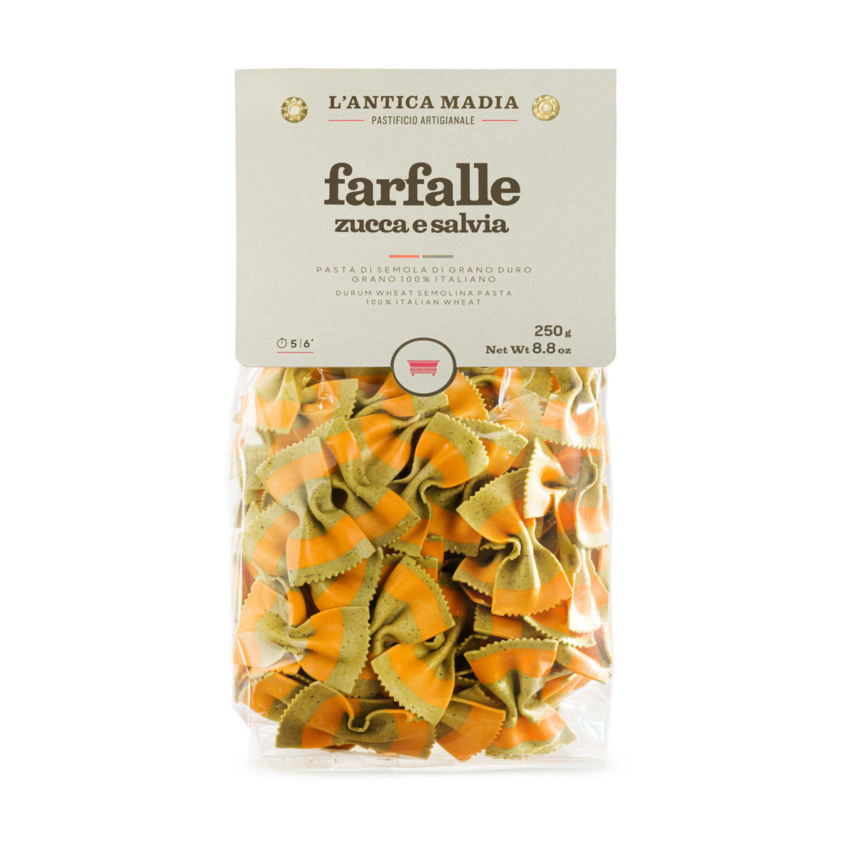 L'antica Madia Farfalle Pumpkin and Sage 250g