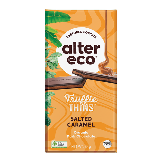 Alter Eco Truffle Thins Salted Caramel 84g