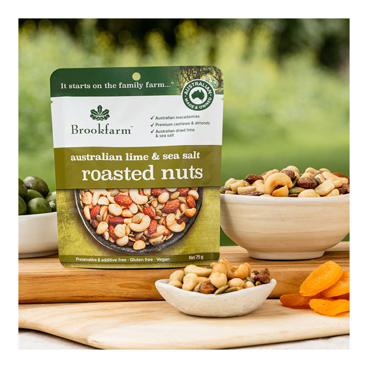 Brookfarm Roasted Nuts Australian Nuts & Sea Salt 75g