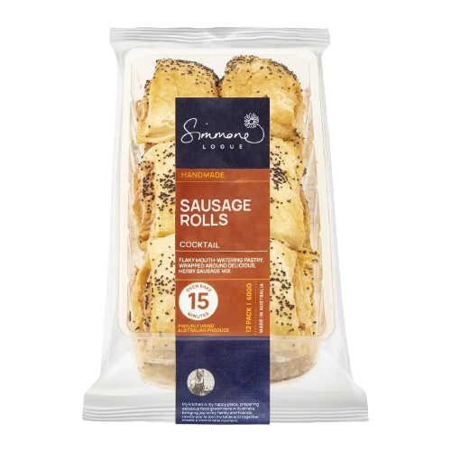 Simmone Logue Gourmet Sausage Rolls x12 600g