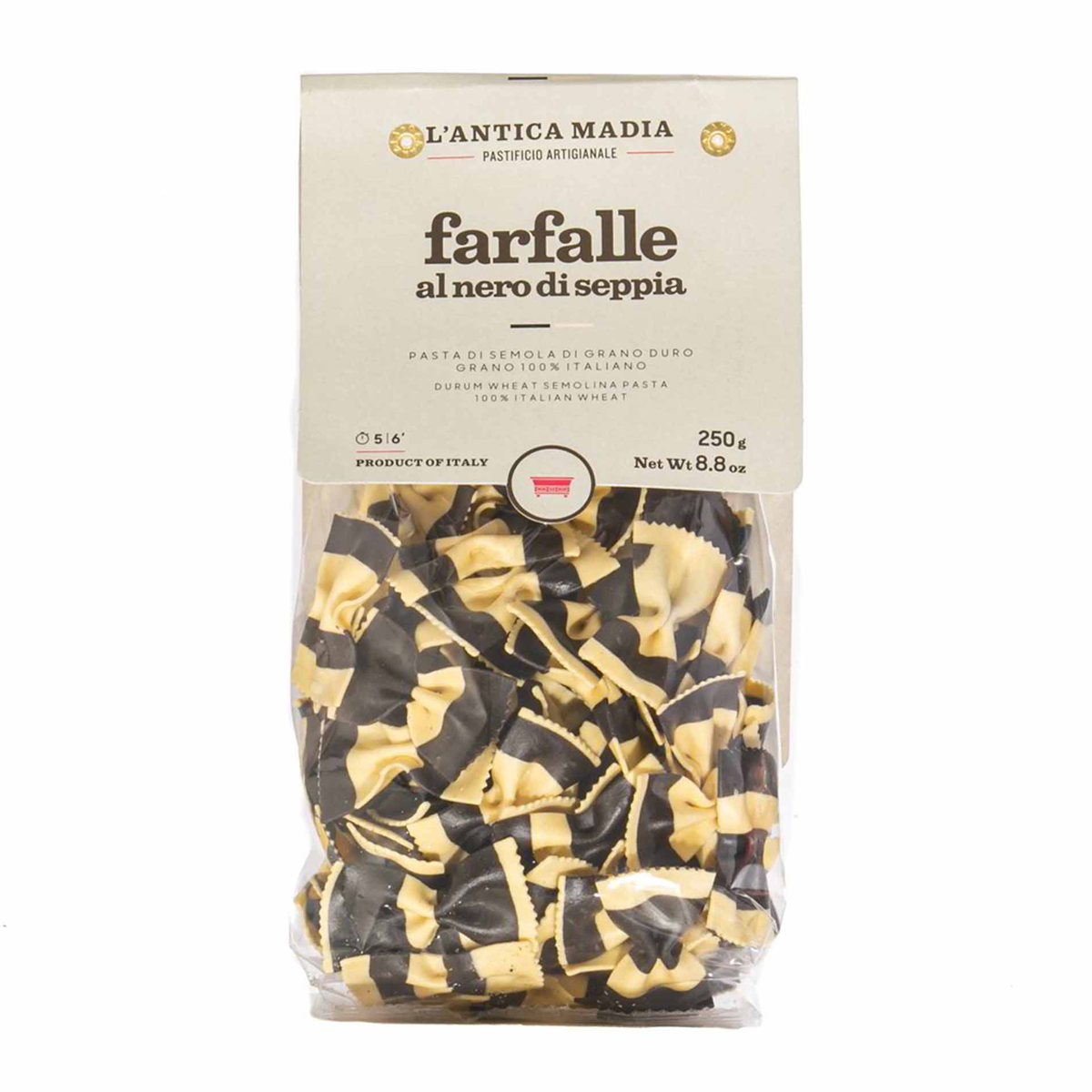 L'antica Madia Farfalle Squid Ink 250g