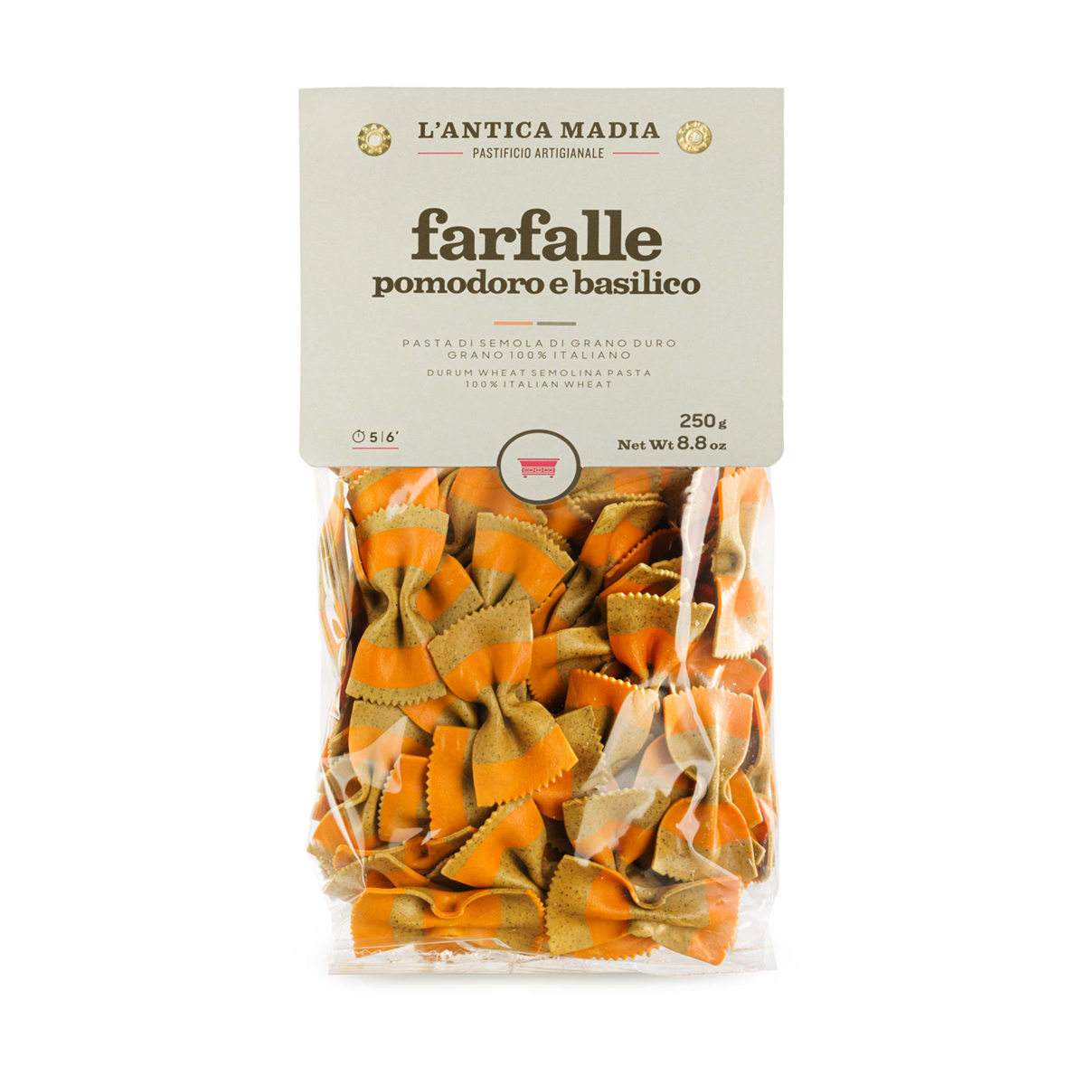 L'antica Madia Farfalle Tomato and Basil 250g