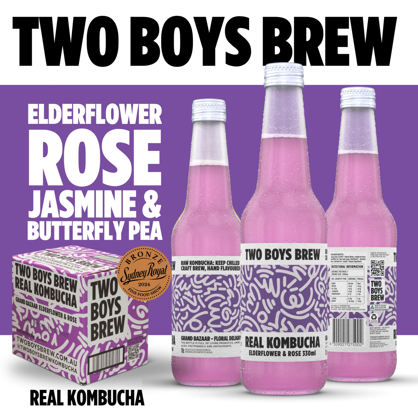 Two Boys Brew Kombucha Grand Bazaar 330ml