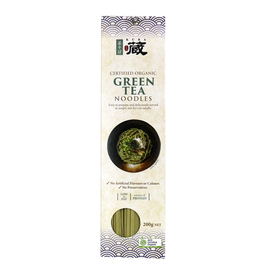 Kura Organic Green Tea Noodles 200g