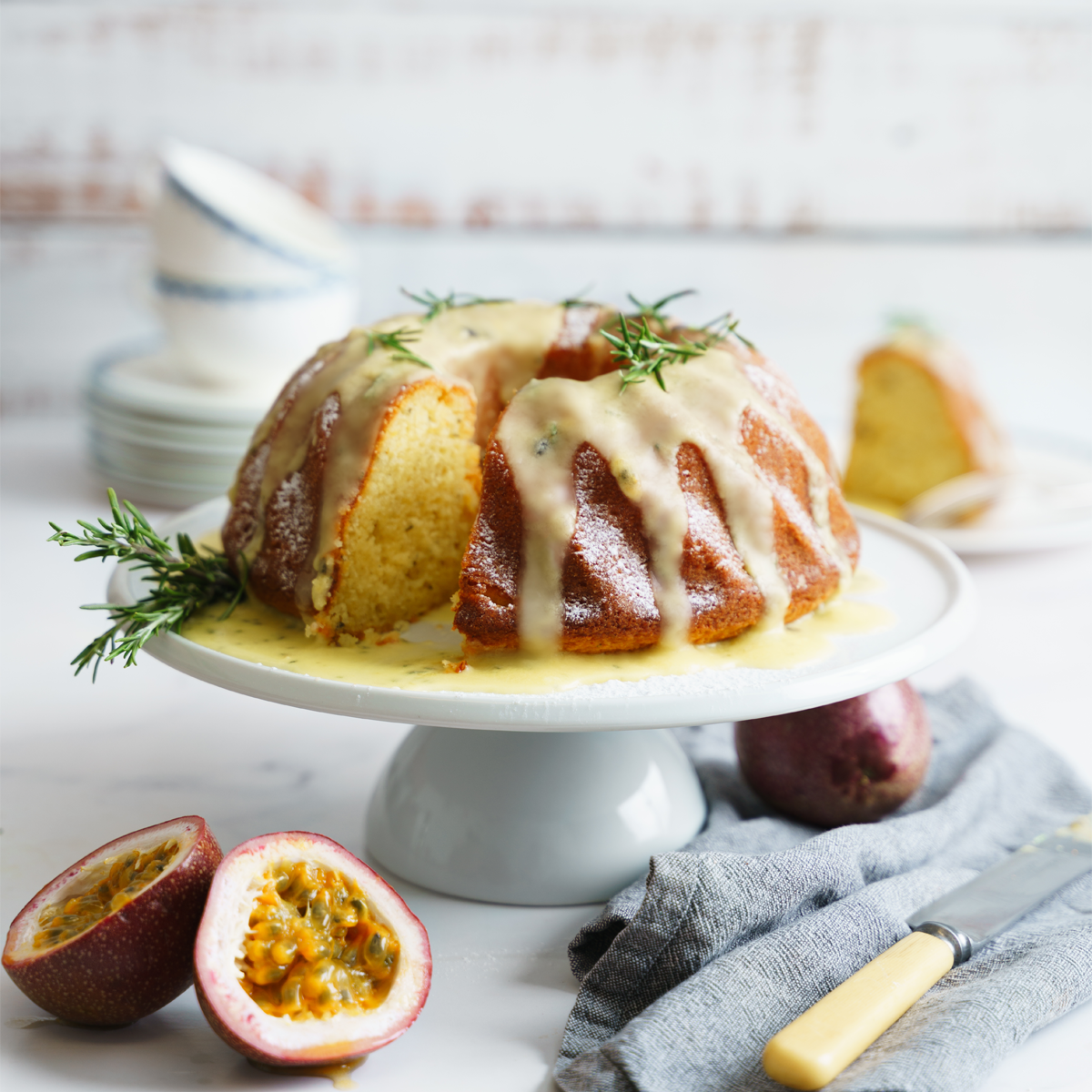 Rosemary, Lemon and Passionfruit Bundt Cake | Harris Farm Online