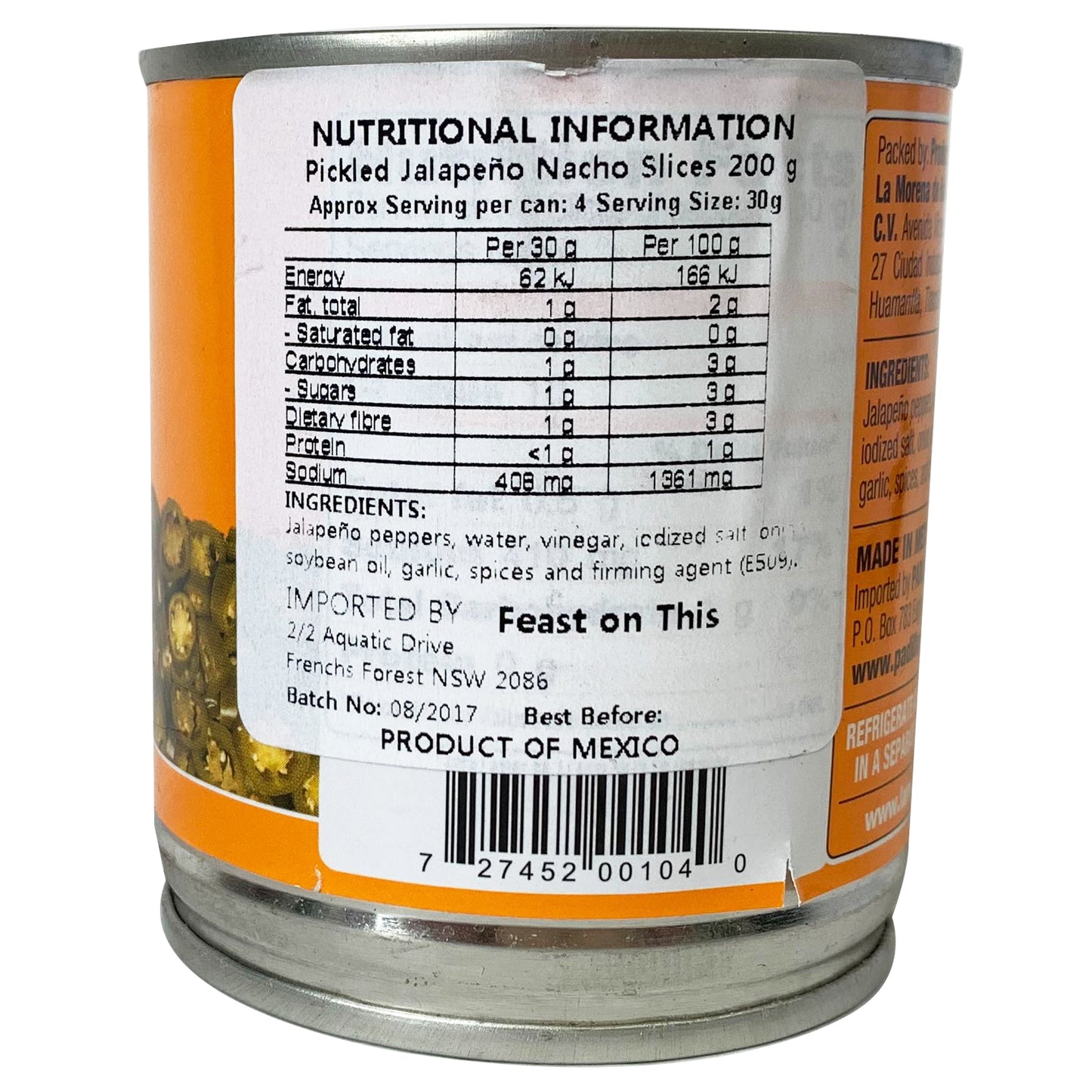 La Morena Pickled Jalapeno Nacho Slices 200g