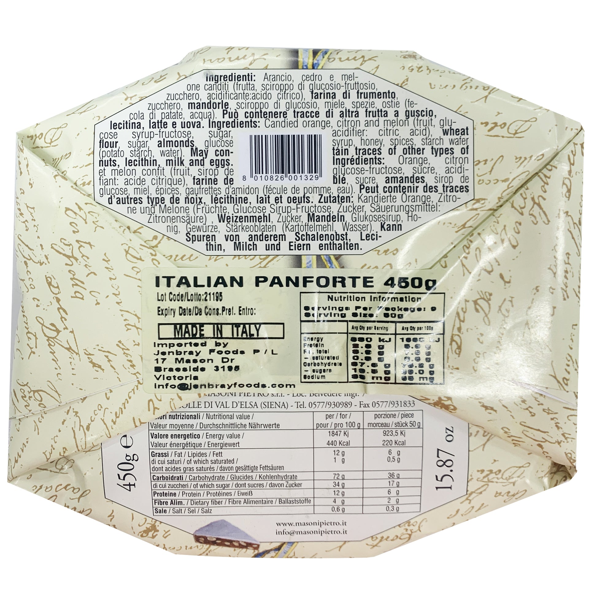 Masoni Panforte Margherita | Harris Farm Online