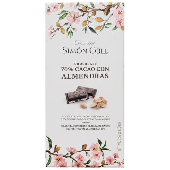 Simon Coll 70% Dark Chocolate Almonds | Harris Farm Online