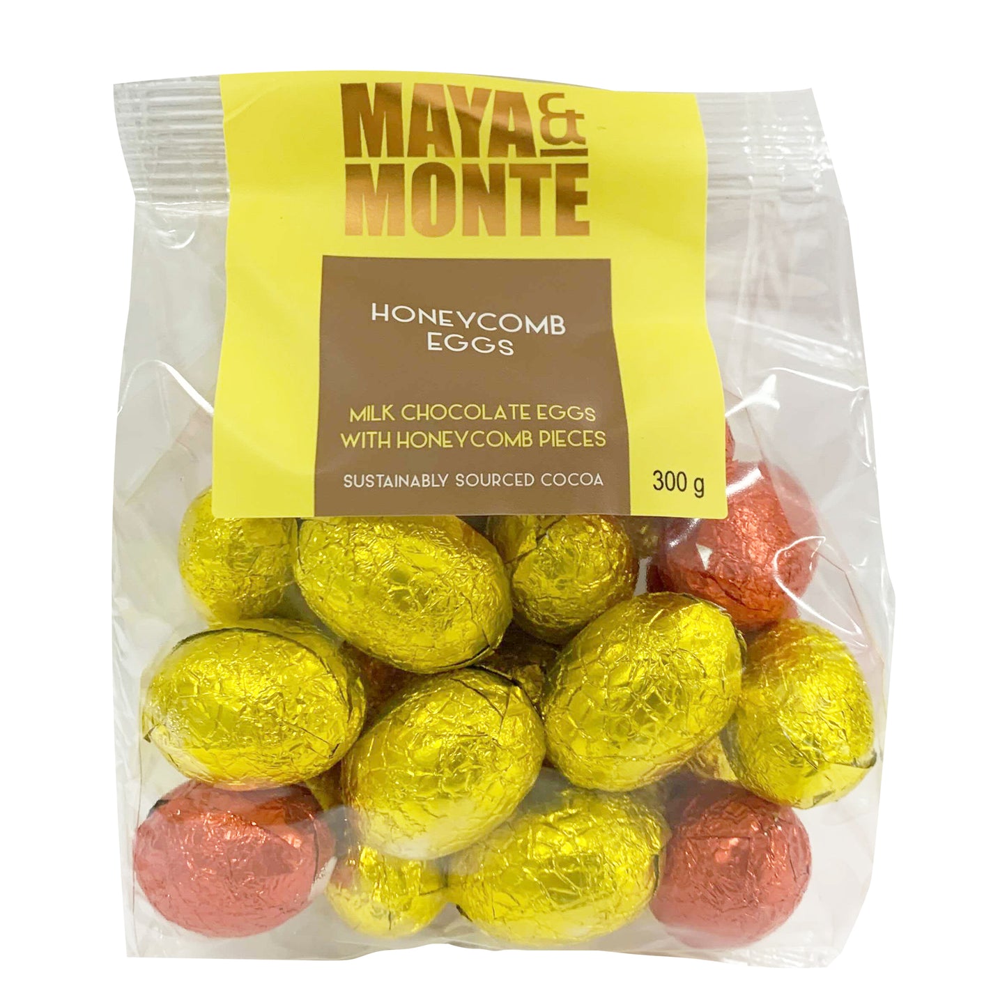 Maya and Monte Milk Chocolate Eggs with Honeycomb Pieces | Harris Farm Online