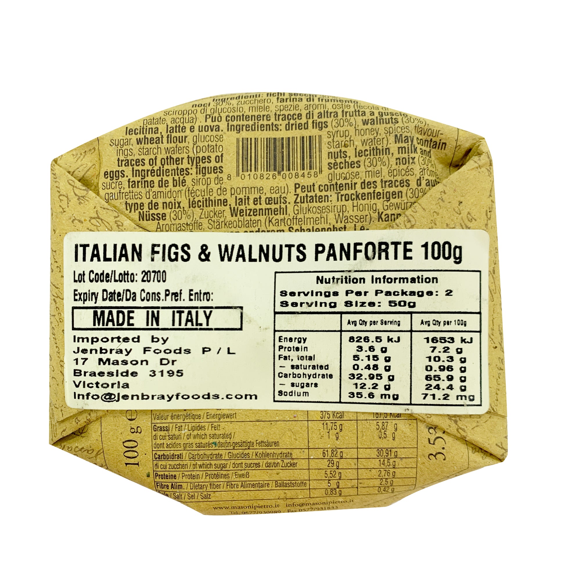 Masoni Panforte Figs and Walnuts | Harris Farm Online