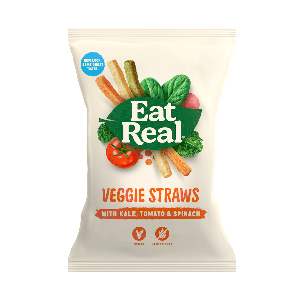 Eat Real Vegan Veggie Straws Kale, Tomato, Spinach and Potato 113g