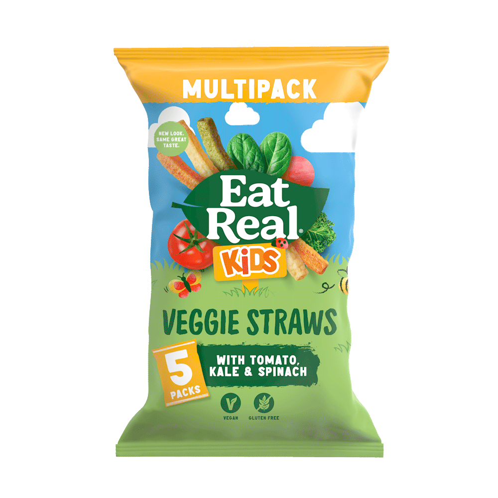 Eat Real Veggie Straws Kale, Tomato and Spinach Multi-Pack 5x20g