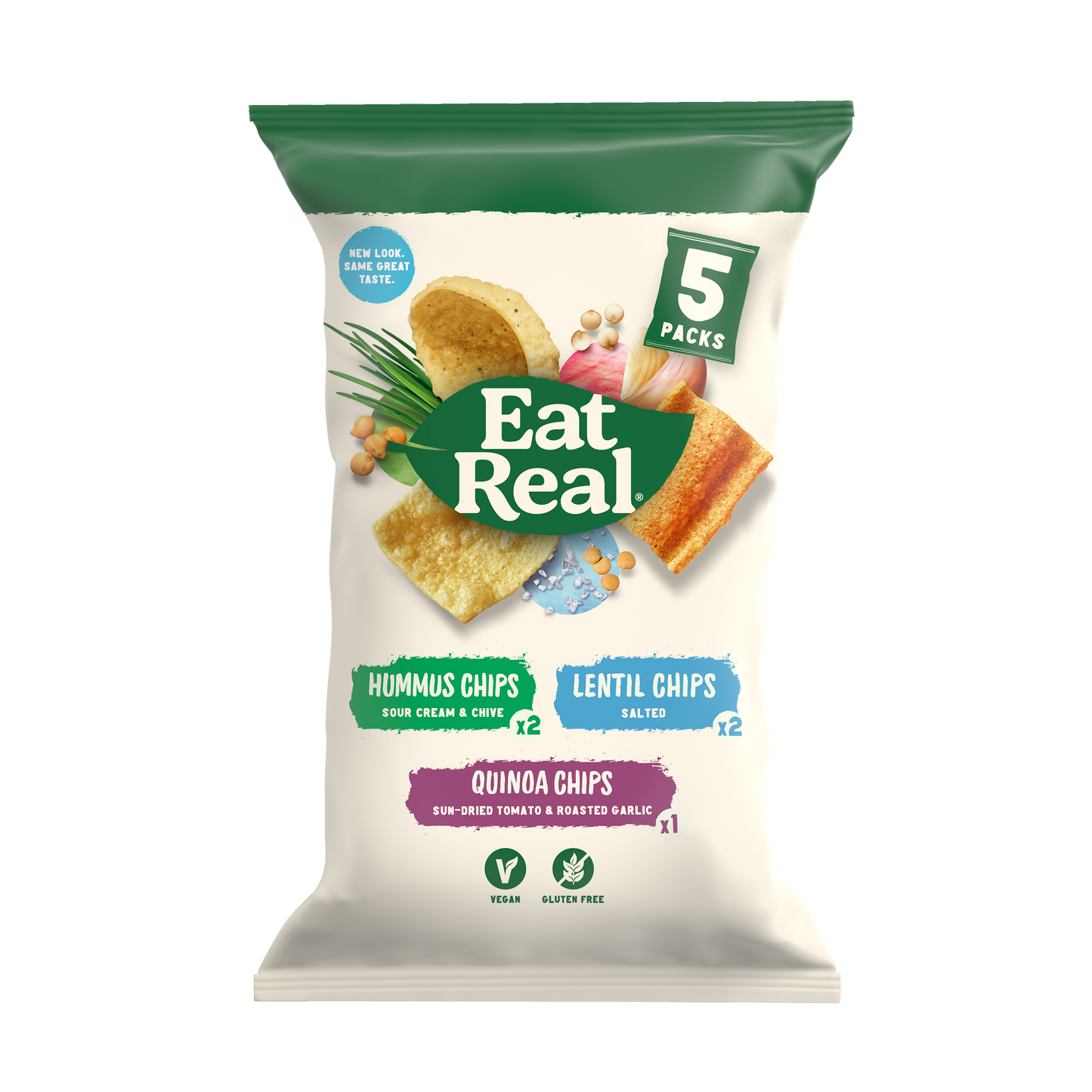 Eat Real Chips Multipack Hummus, Quinoa and Lentil 5Pk 116g