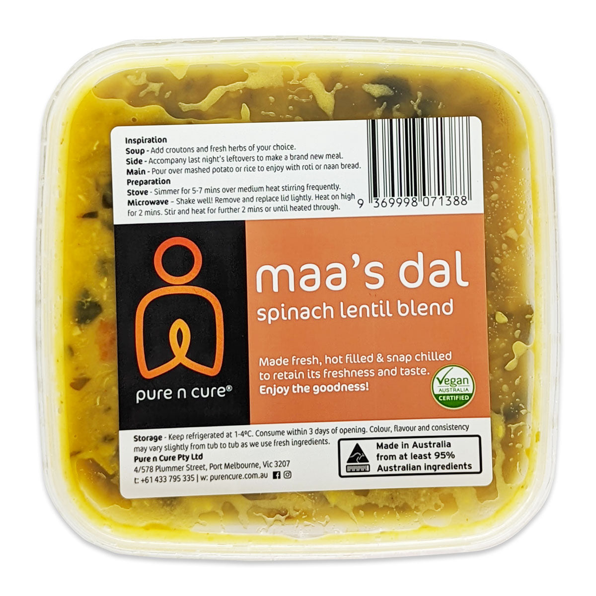 Maa s Dal Spinach Lentil Blend 560g | Harris Farm Online 