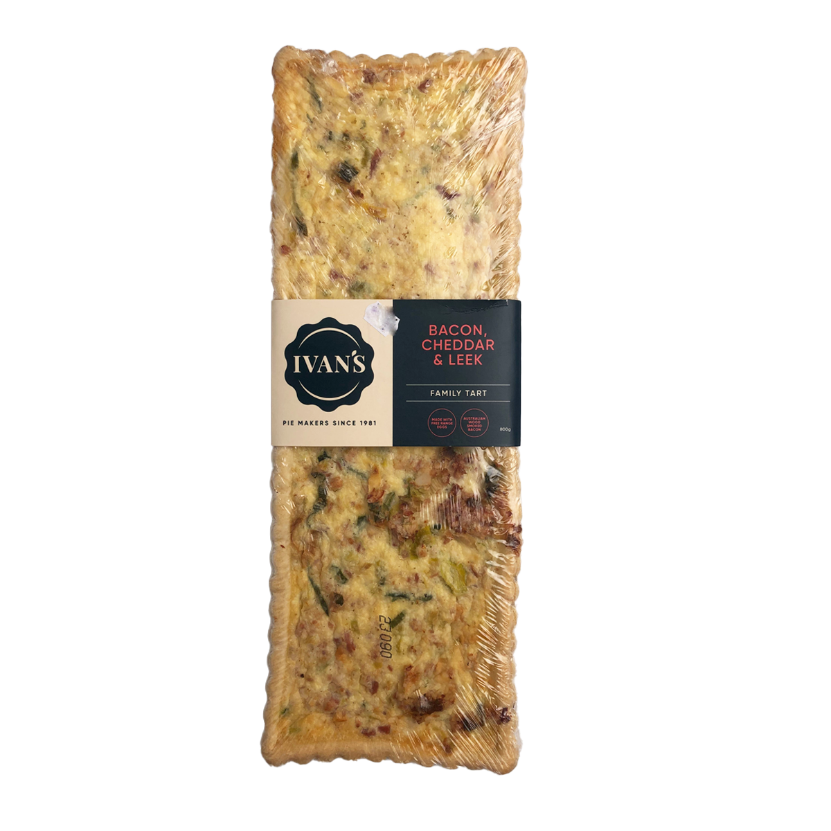 Ivan's Pies Bacon Cheese and Leek Tart 800g