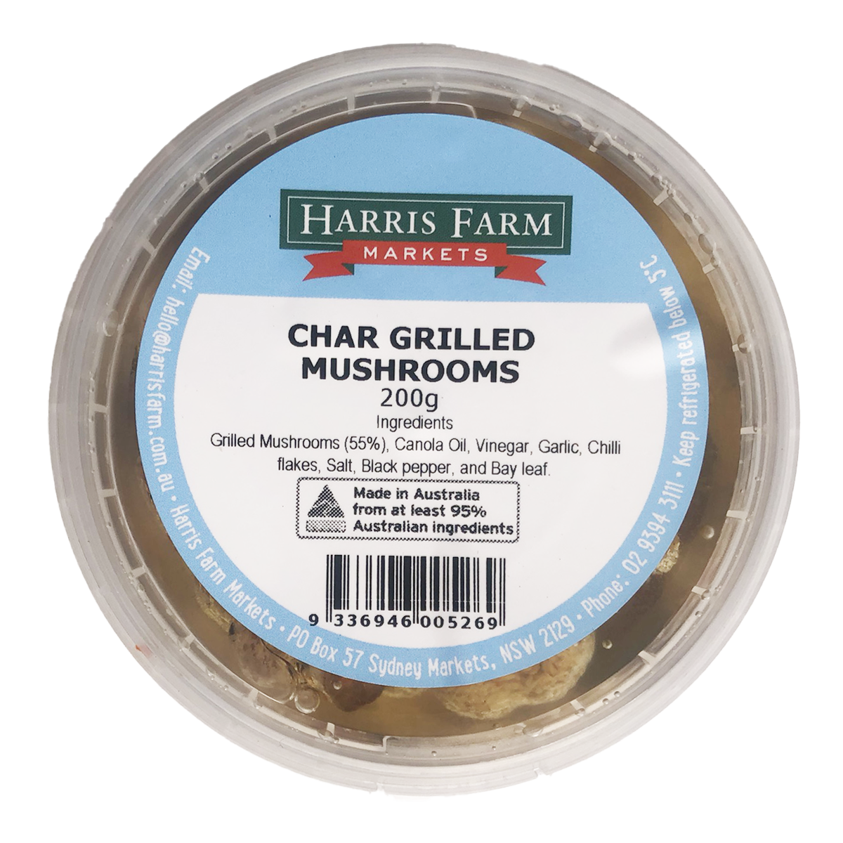 Harris Farm Chargrilled Mushrooms 200g