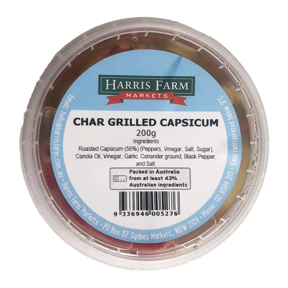 Harris Farm Char Grilled Capsicum Whole 200g