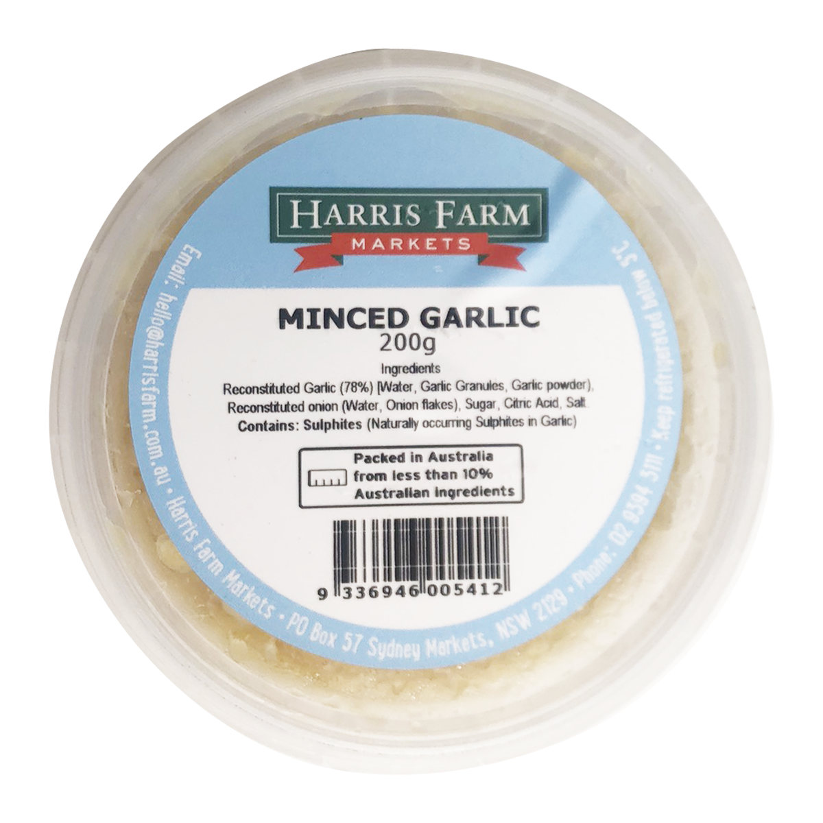 Harris Farm Minced Garlic 200g