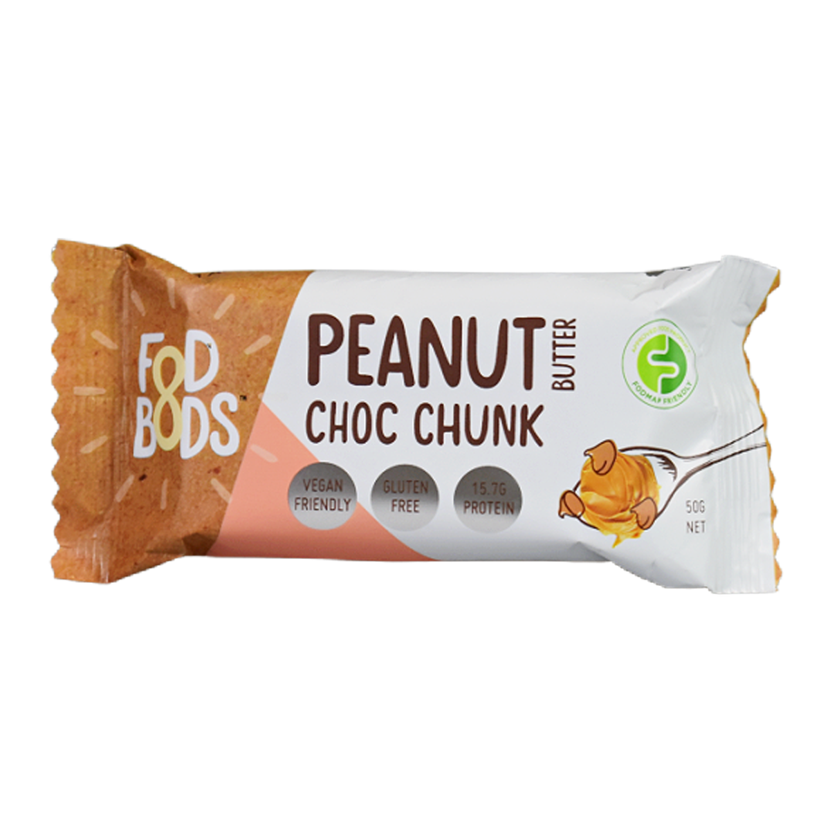 Fodbods Peanut Chocolate Protein Bar 50g