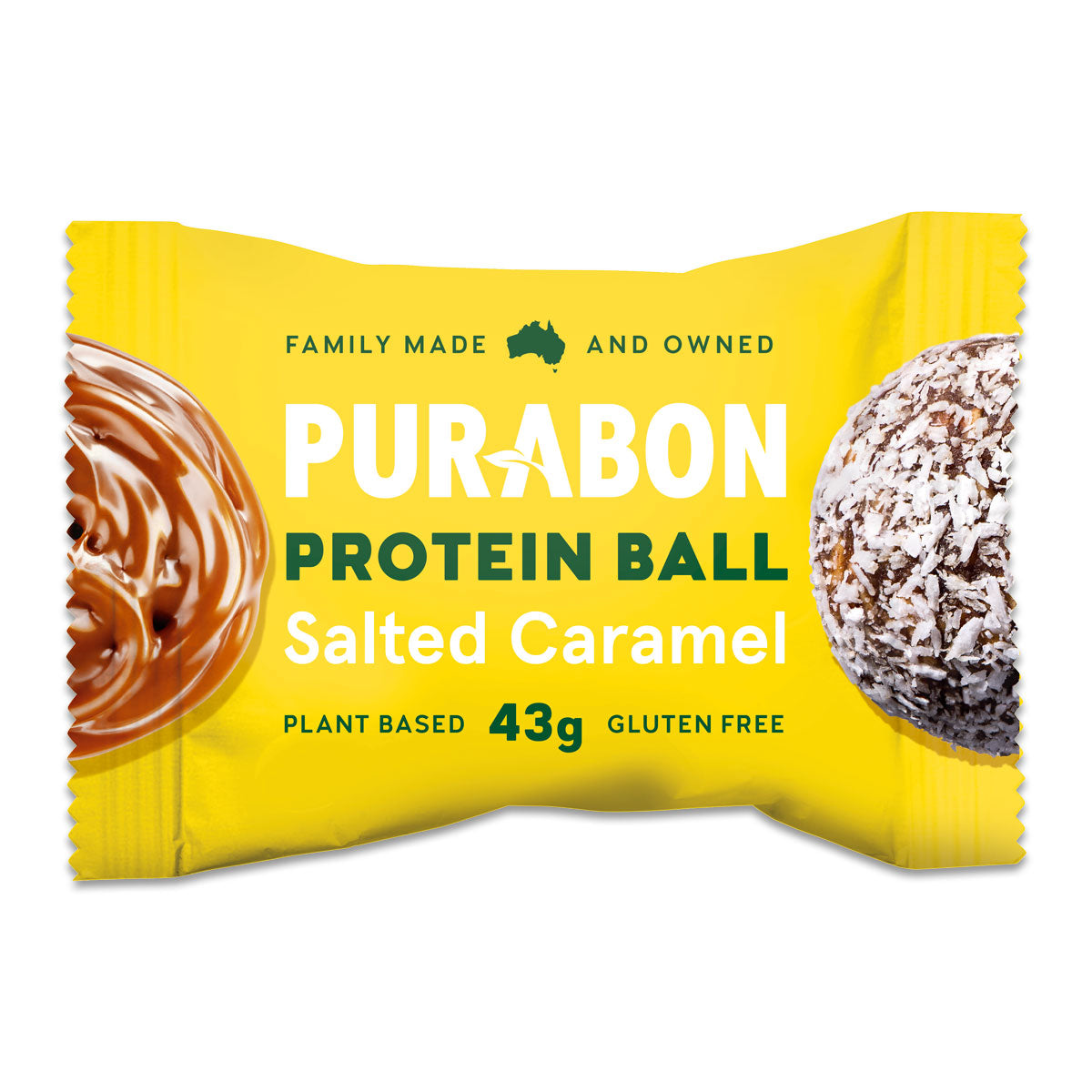 Purabon Protein Ball Salted Caramel 43g | Harris Farm Online