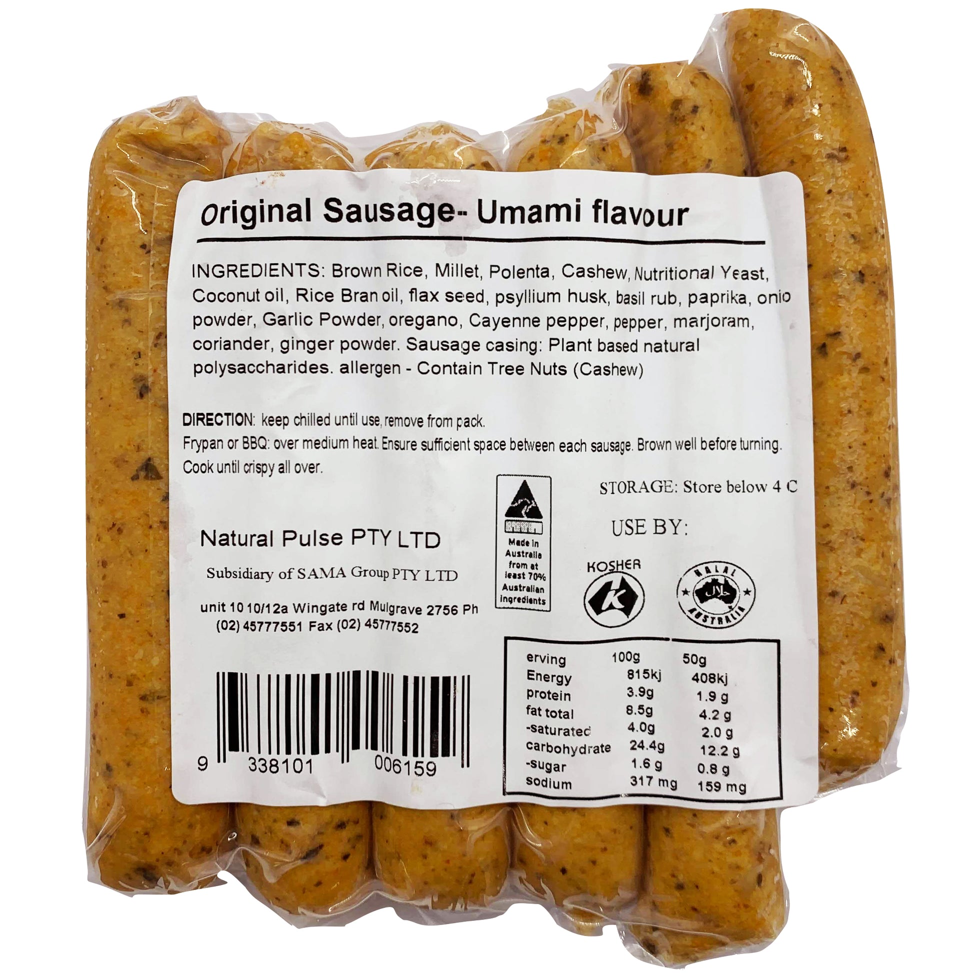 Natural Pulse Original Umami Vegan Sausages | Harris Farm Online