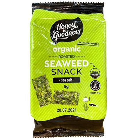 Honest to Goodness Organic Roasted Seaweed Snack Sea Salt | Harris Farm Online