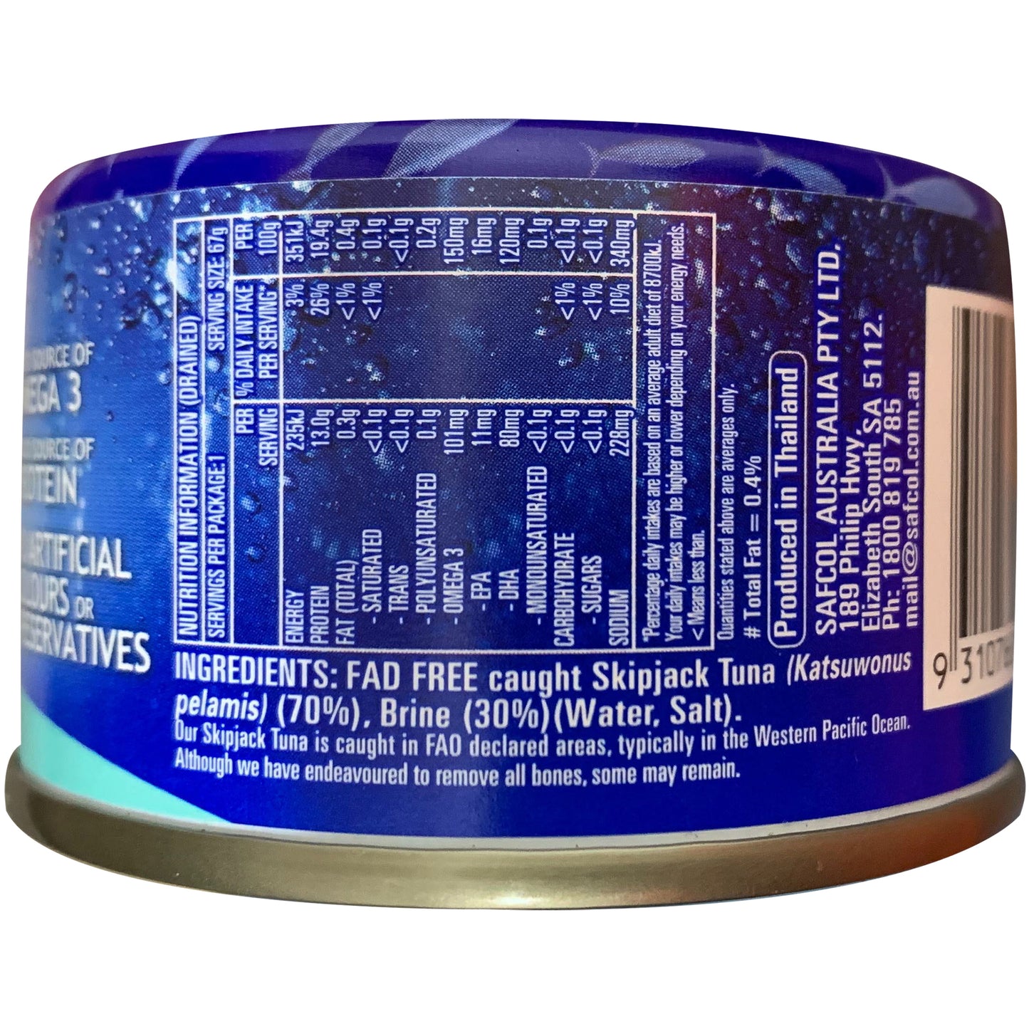 Safcol Tuna In Brine 95g