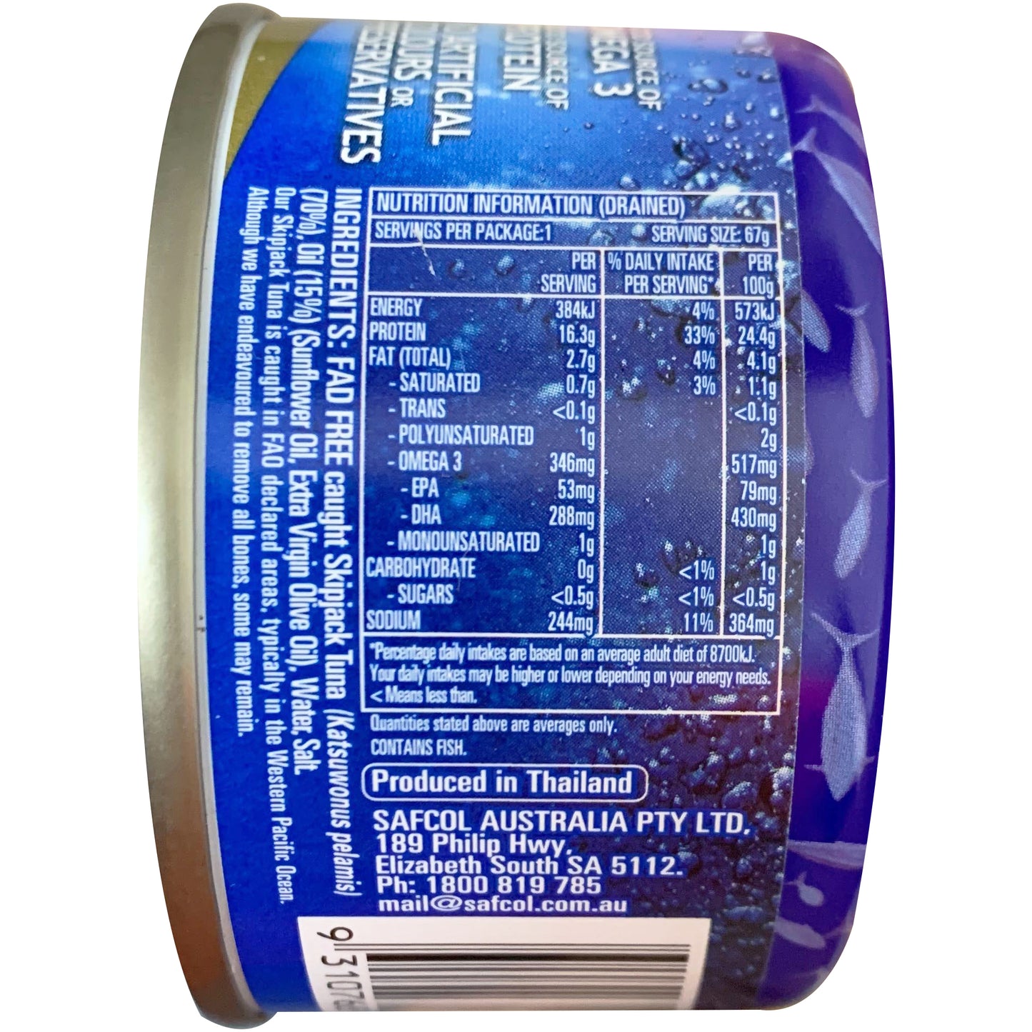 Safcol Tuna In Oil Italian Style 95g