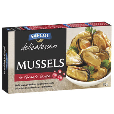 Safcol Delicatessen Smoked Mussels in Tomato Sauce 85g