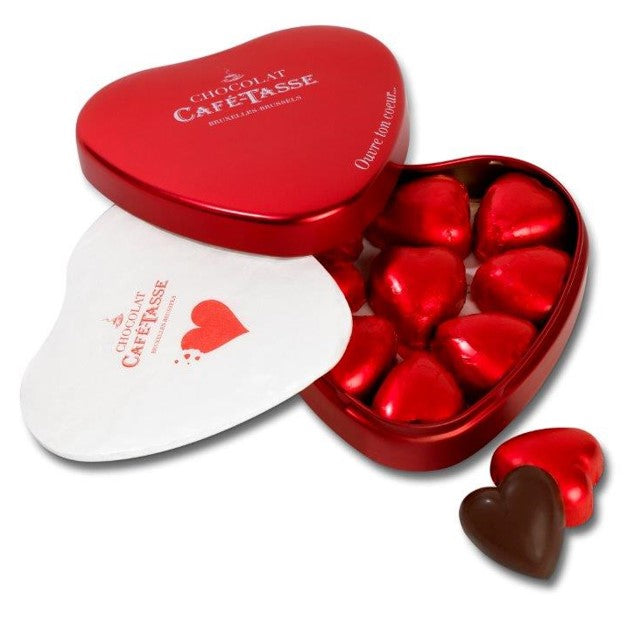 Cafe Tasse Heart Tin Milk And Praline 115g