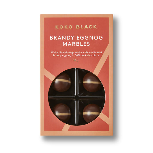 Koko Black Dark Chocolate Brandy Eggnog Marbles | Harris Farm Online