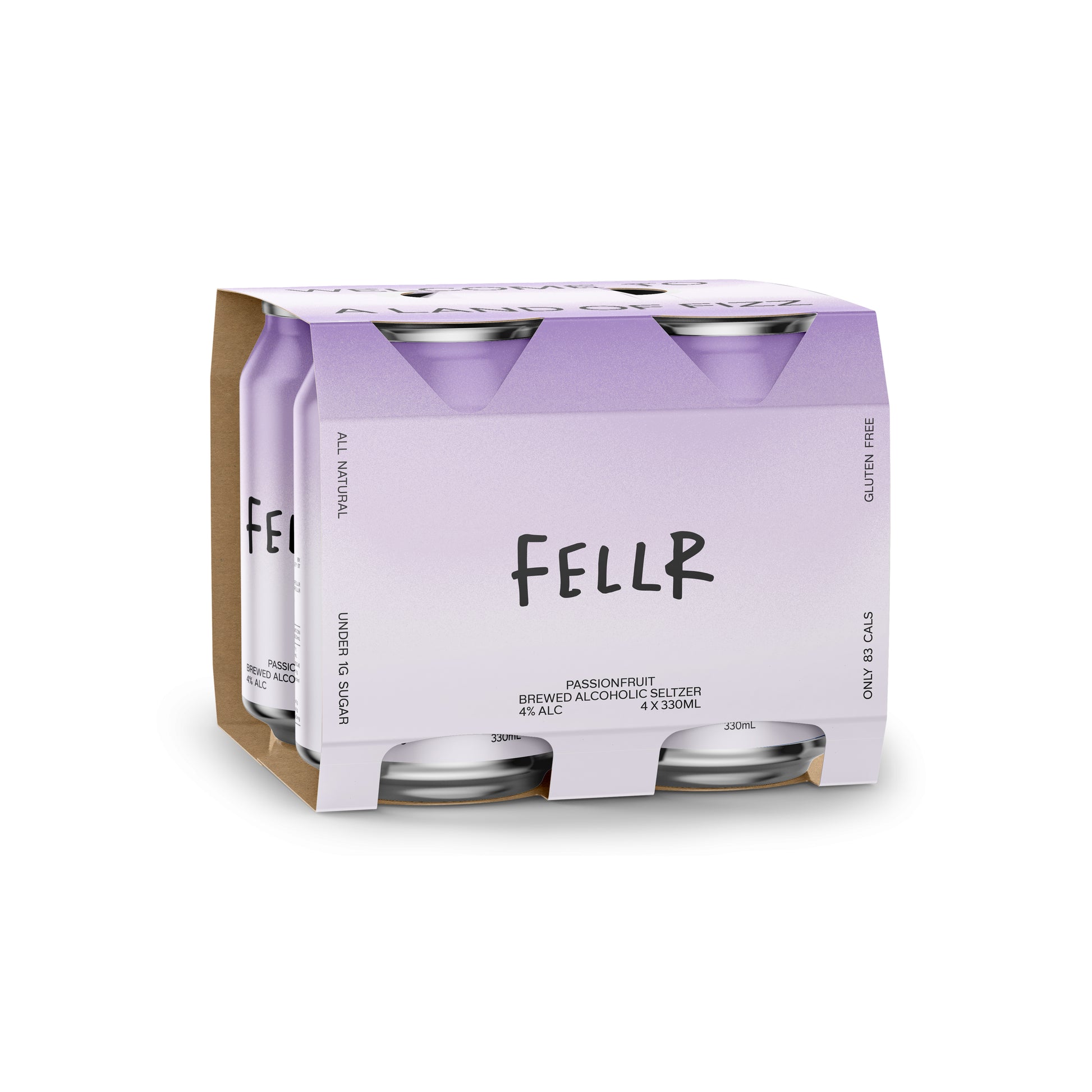 Fellr Passionfruit Seltzer 4x330mL | Harris Farm