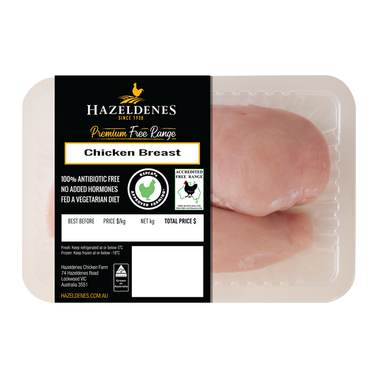 Hazeldenes Free Range Chicken Breast Fillets 550-700g