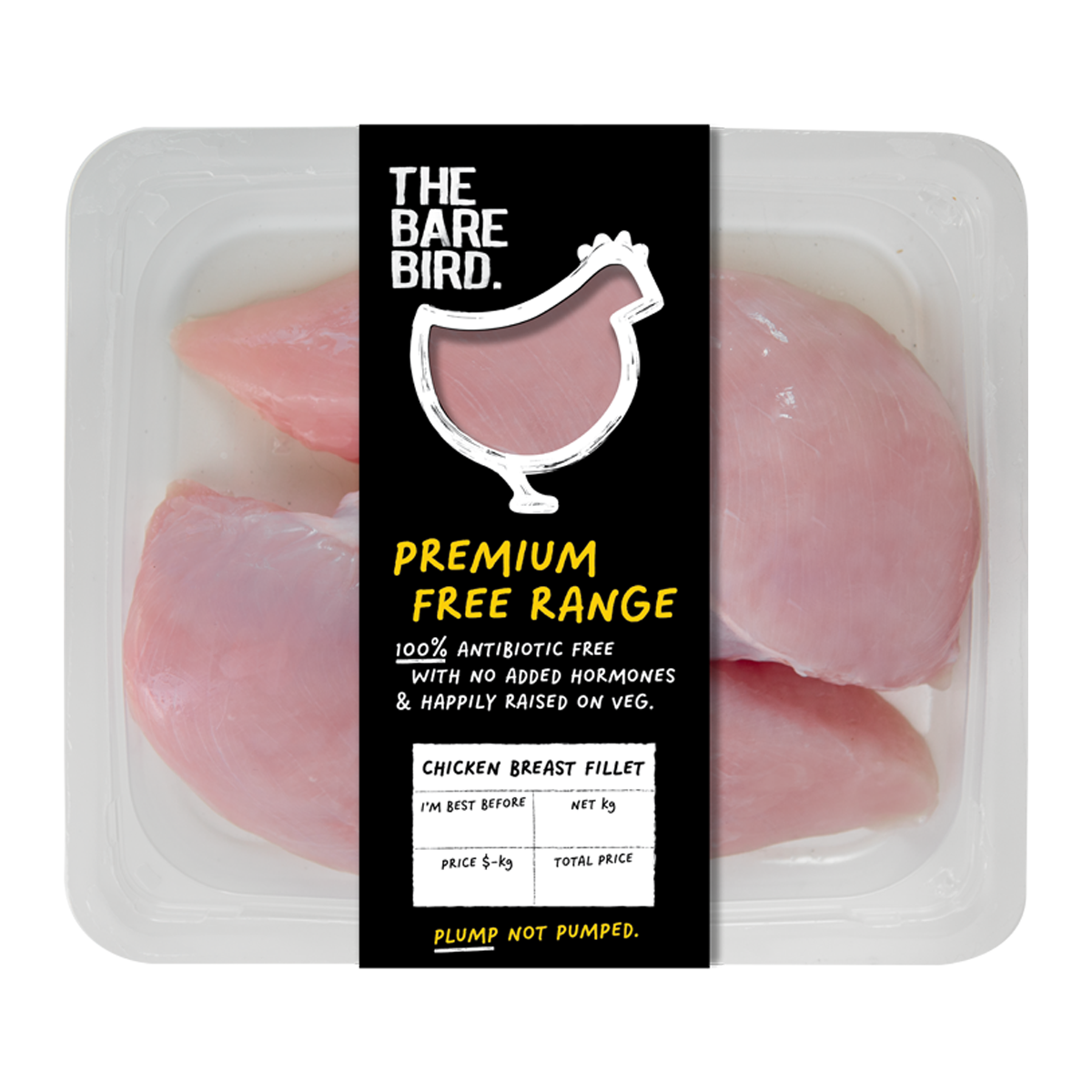 The Bare Bird Antibiotic Free Chicken Breasts 500-700g