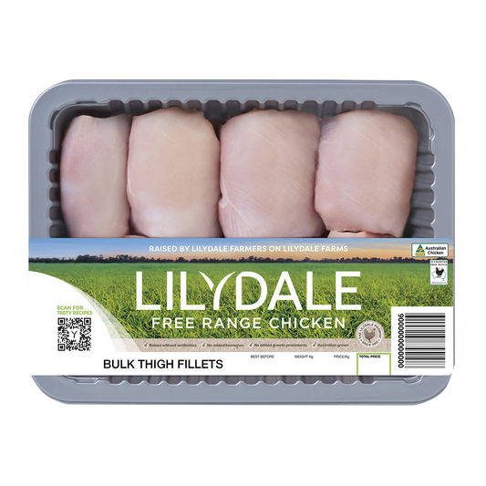 Lilydale Free Range Chicken Thigh Fillets 800g-1.2kg