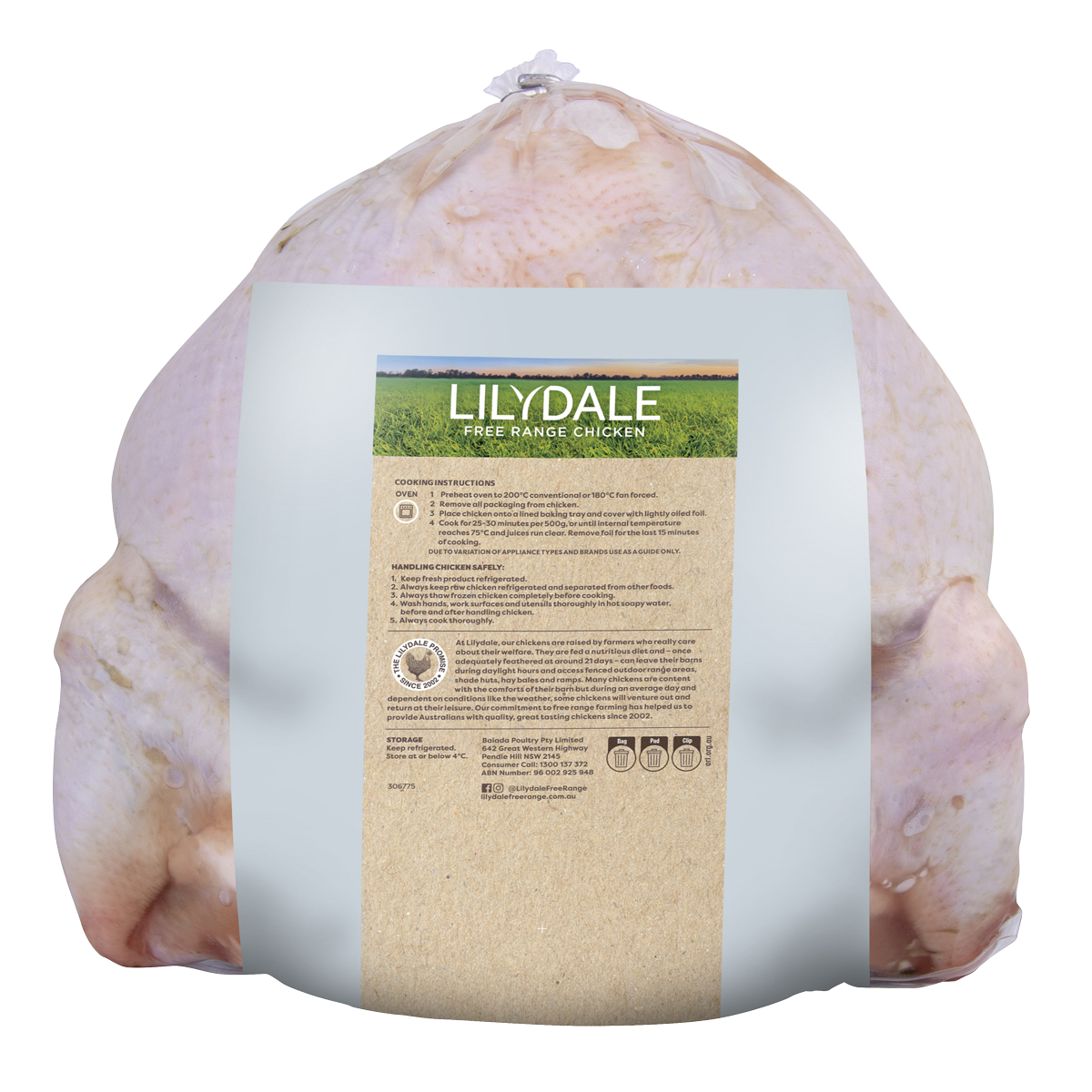 Lilydale Free Range Chicken 1.4-2kg