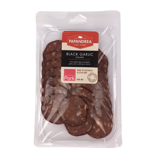 Papandrea Fine Foods Black Garlic Salami 100g