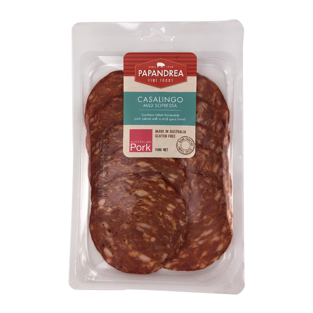 Papandrea Fine Foods Casalingo Mild Sopressa 100g