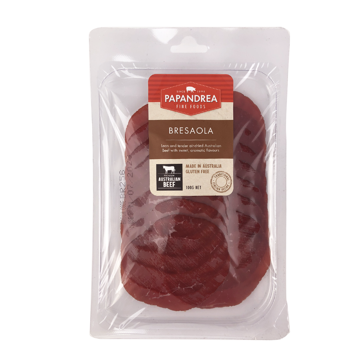 Papandrea Fine Foods Bresaola 100g