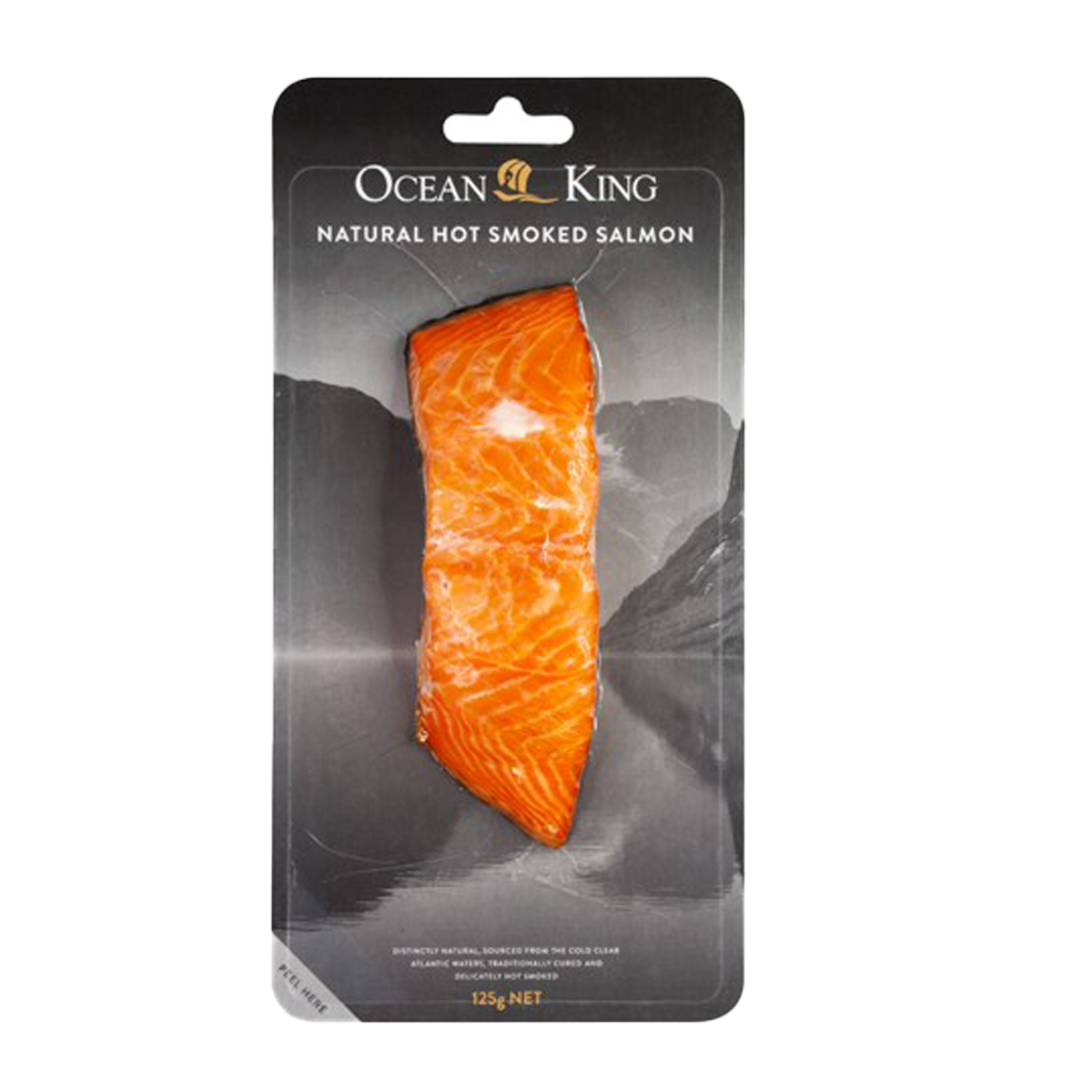 Ocean King Natural Hot Smoked Salmon 125g